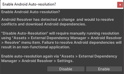 Auto resolution request by Google Play